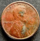 1975 Lincoln Memorial Cent Penny – Circulated Brown Coin with Environmental Tone — photo 1