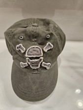 Gap Kids Skull and Crossbones Cap Strapback Gray Large Xlarge Adjustable
