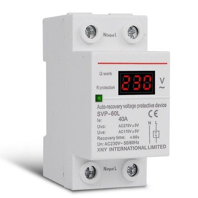 Spannungsschutz 230VAC 50OR60Hz 35mm DIN Rail 77x36x45mm Erholungszeit 60s