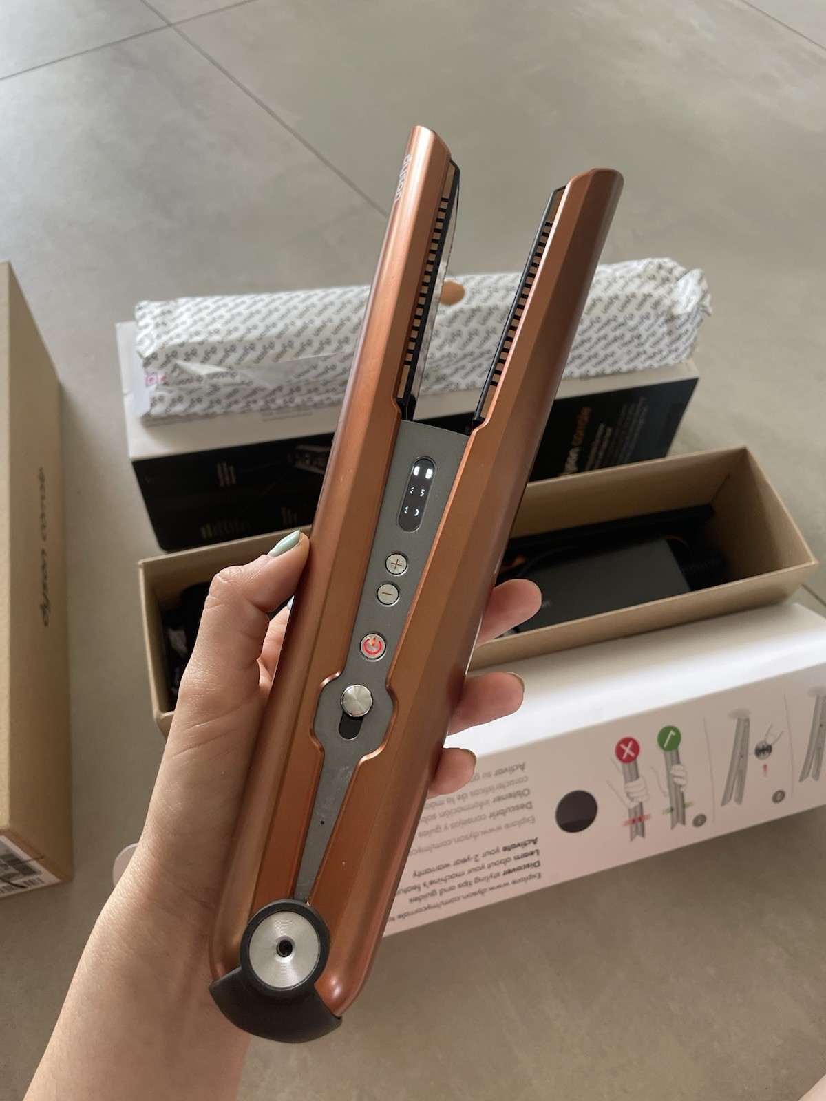 Dyson Corrale Nickel Copper Cordless Hair Straightener