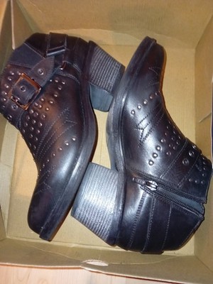 FIRETRAP Stiefeletten NEU Stiefel schwarz Damen Echtleder UK