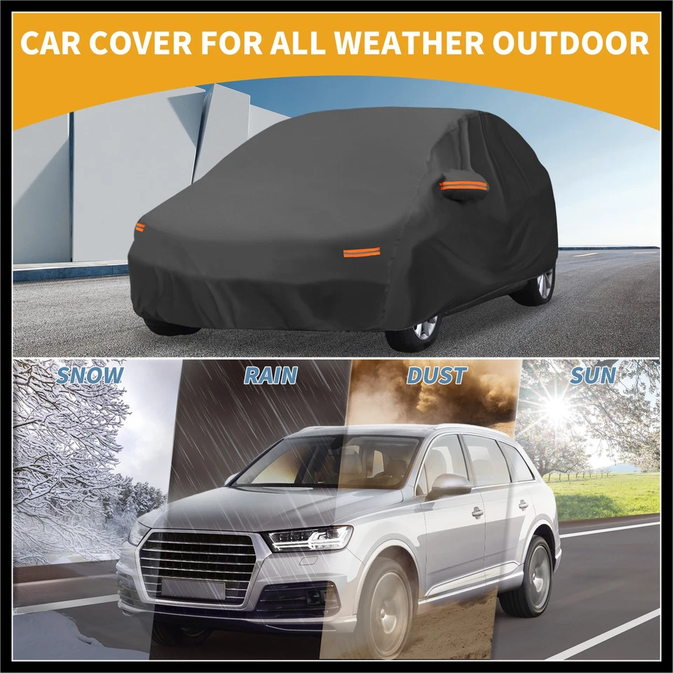 Car Cover Waterproof for Ford Fiesta Hatchback Black 190T-PU - Image 2 of 4