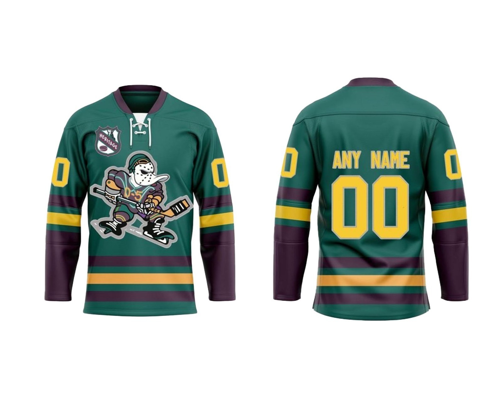 Anaheim Duck Special Heritage Jersey Concepts With Team Logo Hockey Jersey