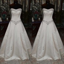 Vintage Wedding Dresses Off Shoulder White Ivory Satin Corset Bridal Gowns