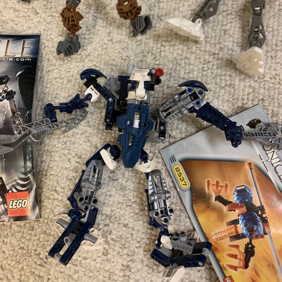 LEGO Bionicle Lot Early 2000’s Krekka Suukorak Vahki Bordakh Nui Rama Toa Nuva - Image 2 of 4