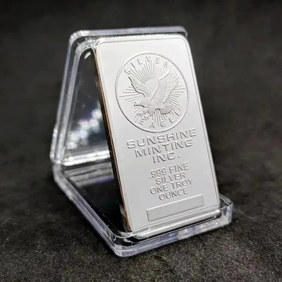 #ad #ad 1 oz Sunshine Minting Silver Bar – .999 Fine Sealed Bullion – Troy Ounce $8.08