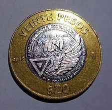 moneda conmemorativa de México 100 años fuerza aérea mexicana