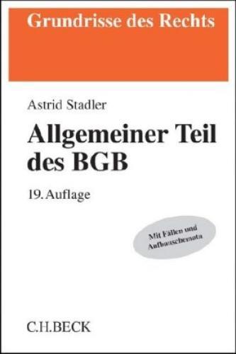 Thumbnail - Allgemeiner Teil Des Bgb Mit Fällen Und Aufbauschemata 2503