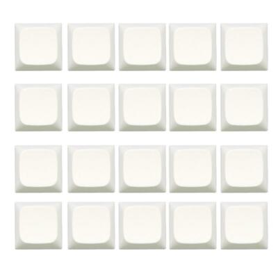 20PCs PBT Blank Keycaps Mechanical Keyboard Installation 1U XDA Profile Key Cap