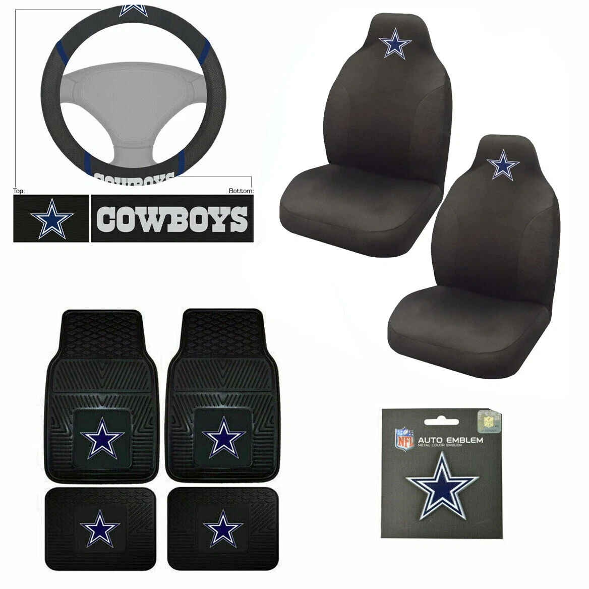 Dallas cowboys seat covers online front and back