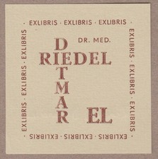 Exlibris - DITMAR RIEDEL -  For Self - Unsign...