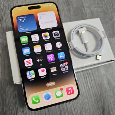 iPhone 14 Pro 128GB Gold (AT&T) - Battery 100% - Excellent Condition #47426