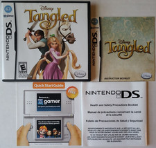 CASE MANUALS ONLY, NO GAME TANGLED NINTENDO DS 2010 DISNEY