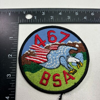 BSA Boy Scouts 467 EAGLE MADE TO LOOK LIKE AMERICAN FLAG COLORS Patch T101
