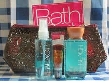Bath Body Works AT THE BEACH Wash Spray, Lip Gloss Make Up Bag