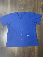 landau scrub top Jacket, Button Down Scrubs, Blue Scrubs, Nurse Clothing , Comfy