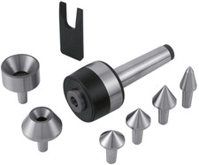 SET CONTROPUNTA ROTANTE GIREVOLE TORNIO CONO MORSE 6 CM6 CUSPIDI INTERCAMBIABILI