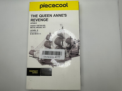 The Queen Anne's Revenge- Silver 3D Metal Puzzle Model Kits Assemble Jigsaw Toys