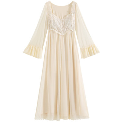 flowy satin midi dress Flowy Floral Print Gown with Lace-Up Corset Bodice main image 1