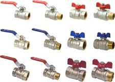 Kugelhahn Messing Kugelventil Absperrhahn Absperrventil Hebel Flügelgriff