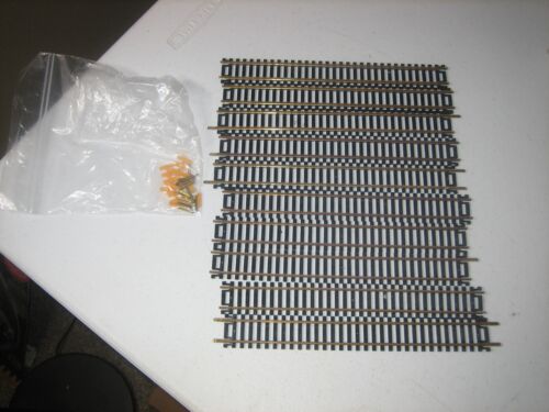 10 Pcs HO Scale Train Brass Straight Track Vintage Atlas Tyco Ahm Track Mix