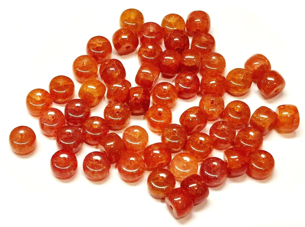 30stk Zylinder Achat Perlen Dragon Veins 8 mm Edelstein Schmuckperlen Karneol