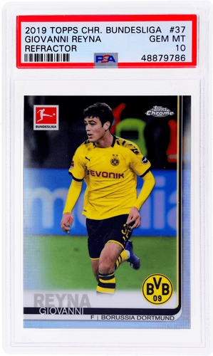 2019 Topps Chrome Bundesliga Giovanni Reyna Refractor #37 PSA 10