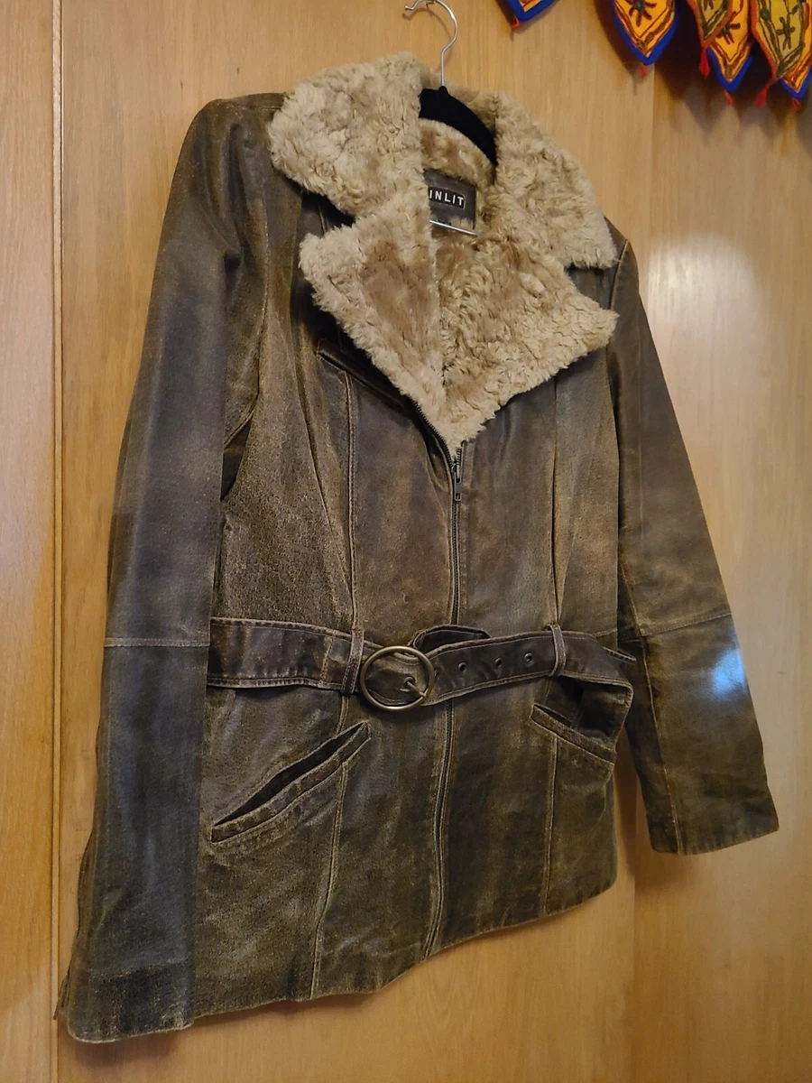 Winlit leather coat cheap