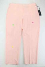Tommy Hilfiger Women's Sloane Slim-Leg Ankle Pants , Pink Sz-10 NWOT Defect