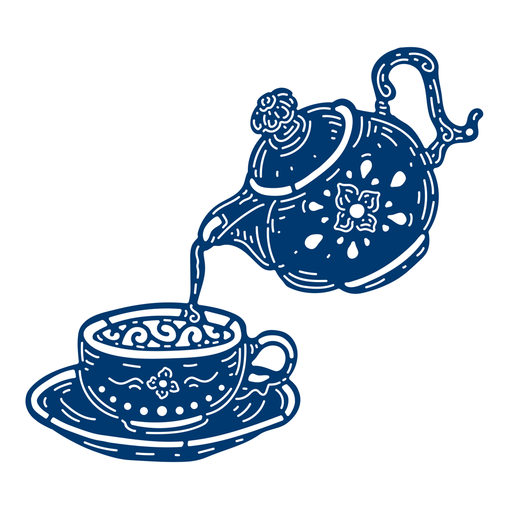 Tattered Lace TEA LEAVES AND TEACUP Craft Cutting Die - 442250 - FREE UK P&P