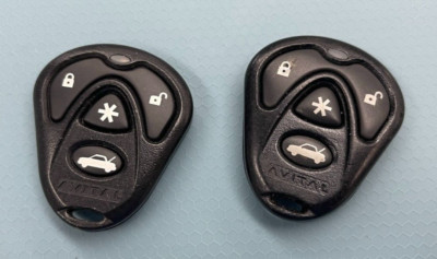 2x VERY NICE AVITAL EZSDEI474S 7143L KEYLESS REMOTE START ENTRY TRANSMITTER FOB