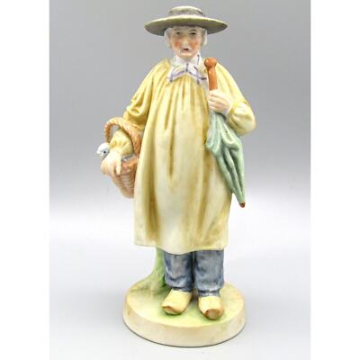 Andrea by Sadek Figurines Man with Umbrella and a Duck M-601 Marked & Label