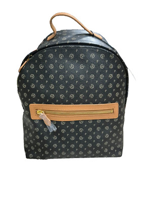 Pollini Backpack Woman Black Brown Inserts PLL4
