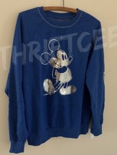 NWT M Mickey Mouse Blue Silver WDW Sweatshirt Walt Disney World Parks Unisex
