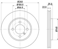 2X Hella 8DD 355 100-651 Bremsscheibe FüR BMW