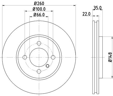 2X Hella 8DD 355 100-651 Bremsscheibe FüR BMW-image