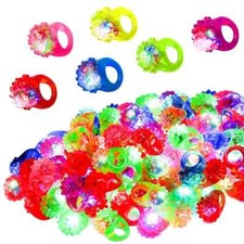 108 Pcs LED Light Up Ring - Colorful Flashing Bumpy Rings Finger Toys Novelty...