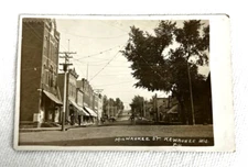 Milwaukee St Kewaunee Wis Street Scene Postcard Real Photo