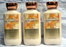 3 BATH BODY WORKS GOLDEN SUNFLOWER SHEA BUTTER BODY LOTION CREAM 8 OZ EACH
