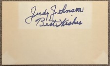 JUDY JOHNSON NEGRO LEAGUE AUTO/SIGNED INDEX CARD 3x5 JSA COA