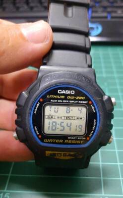Selten Vintage (1992) Casio Divers Sport DW-280 MODULE1000 WR200M *funktioniert*