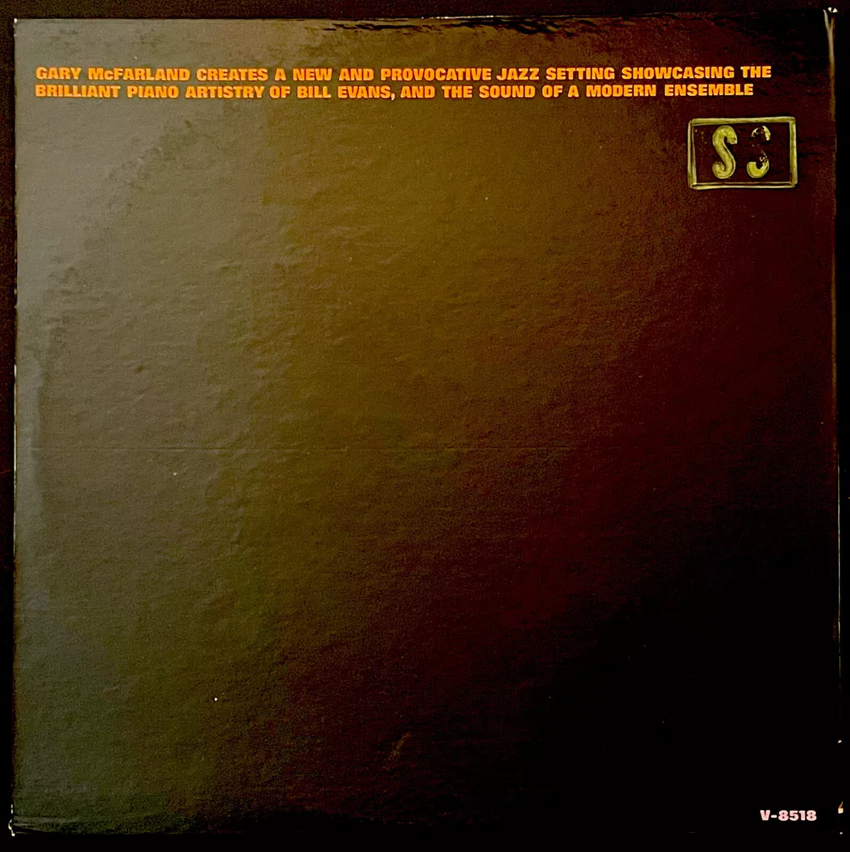 GARY McFARLAND ORCHESTRA + SOLOIST BILL EVANS LP V-8518 MONO - VG+/EX JAZZ MODAL
