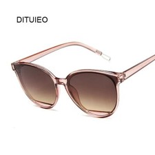 Classic Oval Multicolor Plastic Sunglasses Women Fashion Accessory Eyewear 1pc