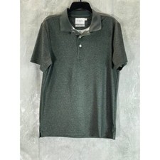 GOODFELLOW  CO Men's Dark Grey Standard-Fit Short-Sleeve Polo Shirt SZ M