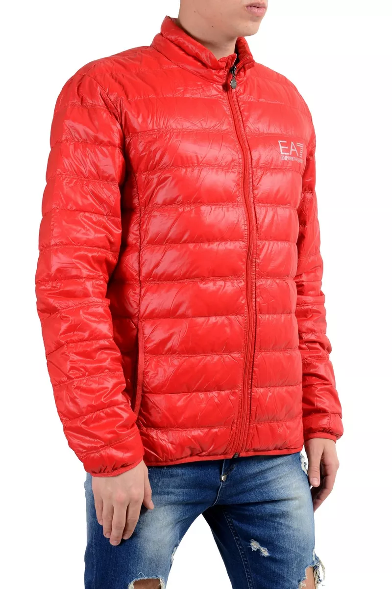 Red best sale ea7 coat