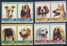 DOGS Mint NH 1985 Complete Set of 8 Bequia Grenadines St Vincent. #175 - 185