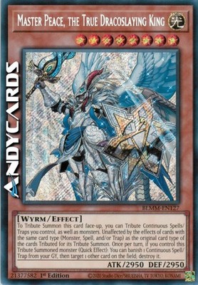 MASTER PEACE, THE TRUE DRACOSLAYING KING   Secret   BLMM EN127   1Ed   Yugioh!