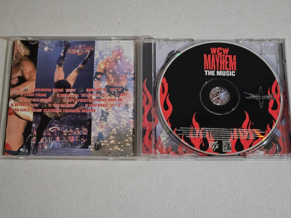 WCW MAYHEM THE MUSIC CD 1999 COMPILATION - Insane Clown Posse, Megadeth, RARE - Image 4 of 4