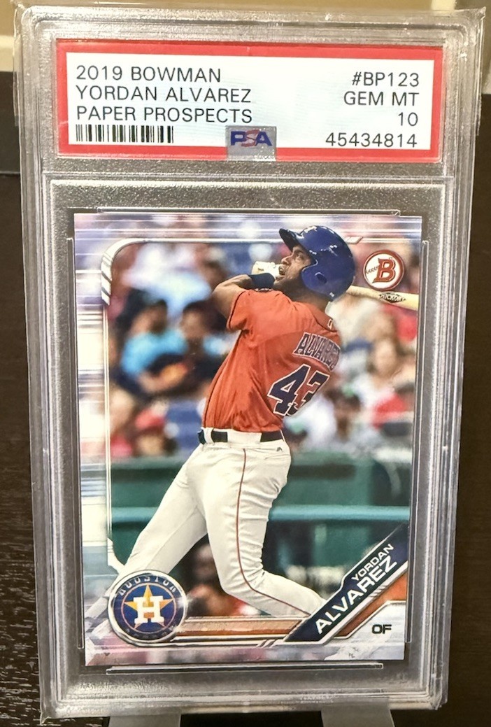 2019 Bowman Paper Prospects Yordan Alvarez PSA 10 Astros
