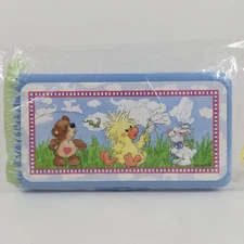 Little Suzy's Zoo Baby Wipes Travel Case Container Blue Bear Duck Plastic 1999